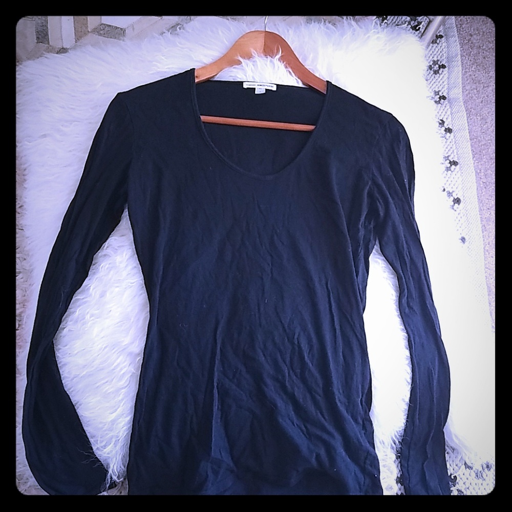 James Perse black ballet shirt